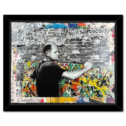 Mr. Brainwash, "Self-Discovery" Framed Unique (UNIQ) Mixed Media, Hand Signed with Certificate of Authenticity.