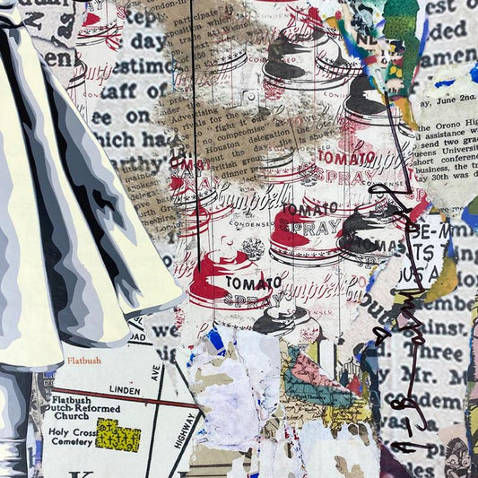 Mr Brainwash, "Beautiful Girl, 2024" Framed Unique (UNQ) Mixed Media, Hand Signed with Certificate of Authenticity.