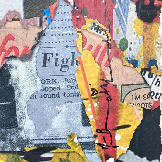 Mr. Brainwash, "Balloon Boy" Framed Unique (UNIQ) Mixed Media, Hand Signed with Certificate of Authenticity.