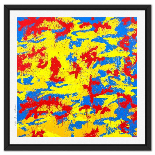 Mr. Brainwash, "Camo Splash A" Framed Limited Edition Silk Screen, Hand Signed with Certificate of Authenticity.