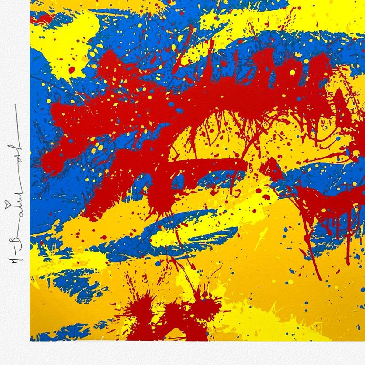 Mr. Brainwash, "Camo Splash A" Framed Limited Edition Silk Screen, Hand Signed with Certificate of Authenticity.