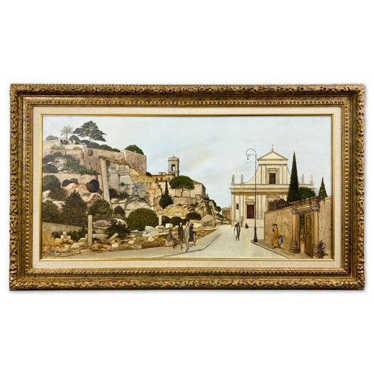 Philippe Noyer (1917-1985), "Landscape" Framed Original Oil Painting on Canvas, Dated (1970) Hand Signed with Letter of Authenticity.