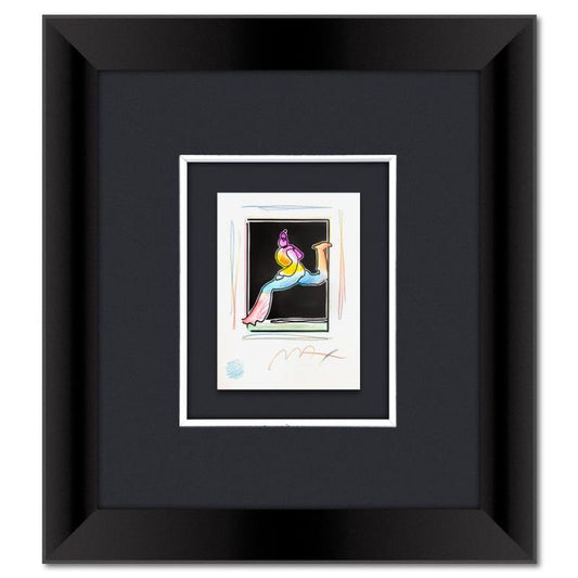 Peter Max, Framed One-of-a-Kind Mixed Media, Hand Signed with Registration Number Certifying Authenticity