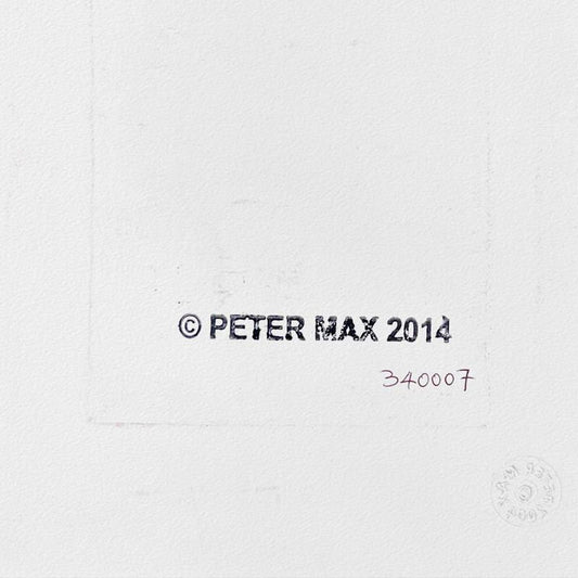 Peter Max, "Man at Easel" Framed One-of-a-Kind Mixed Media, Hand Signed with Registration Number Certifying Authenticity.