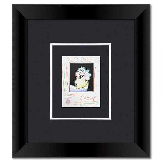 Peter Max, Framed One-of-a-Kind Mixed Media, Hand Signed with Registration Number Certifying Authenticity.