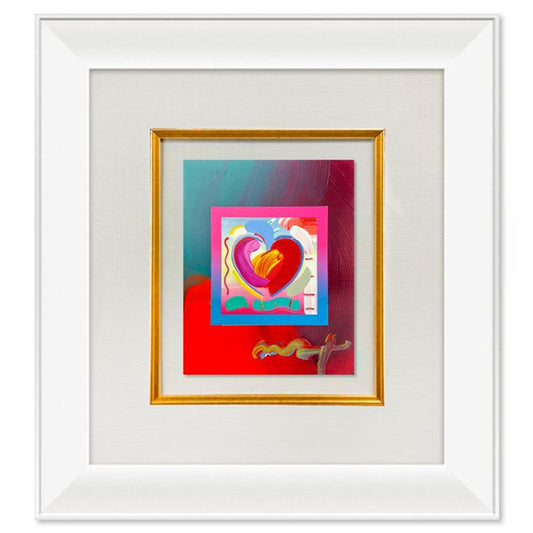Peter Max, "Heart on Blends" Framed One-of-a-Kind Acrylic Mixed Media, Hand Signed with Registration Number Certifying Authenticity.