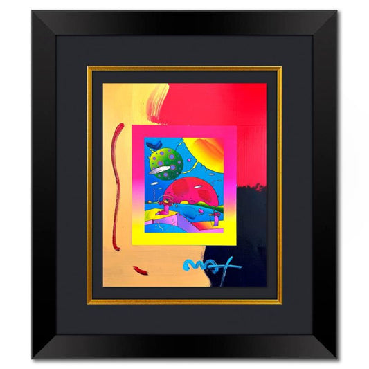 Peter Max, "Year 2250" Framed One-of-a-Kind Mixed Media, Hand Signed with Registration Number Certifying Authenticity.