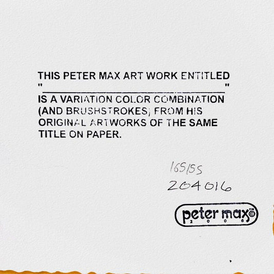 Peter Max, "Year 2250" Framed One-of-a-Kind Mixed Media, Hand Signed with Registration Number Certifying Authenticity.