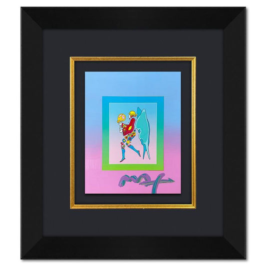 Peter Max, "Tip Toe Floating" Framed One-of-a-Kind Acrylic Mixed Media, Hand Signed with Registration Number Certifying Authenticity