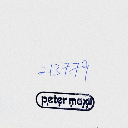 Peter Max, "Better World" Framed One-of-a-Kind Mixed Media, Hand Signed with Registration Number Certifying Authenticity.