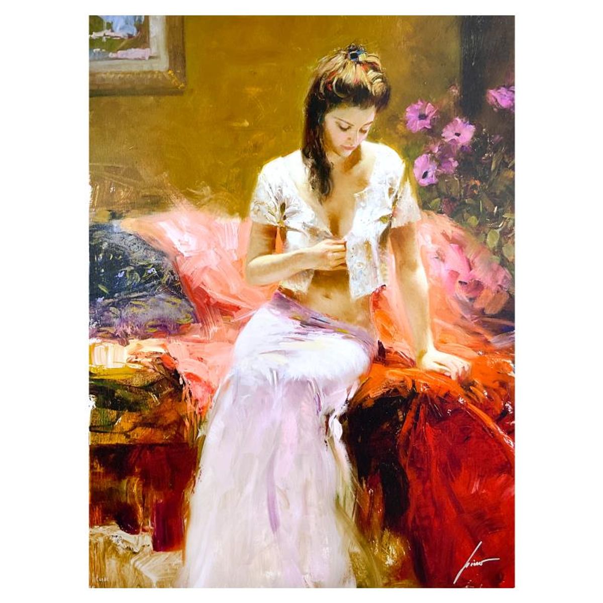 #1 in Edition: Pino (1939-2010), "Into the Night" Limited Edition on Canvas, HC Numbered 1/25 and Hand Signed with Certificate of Authenticity.