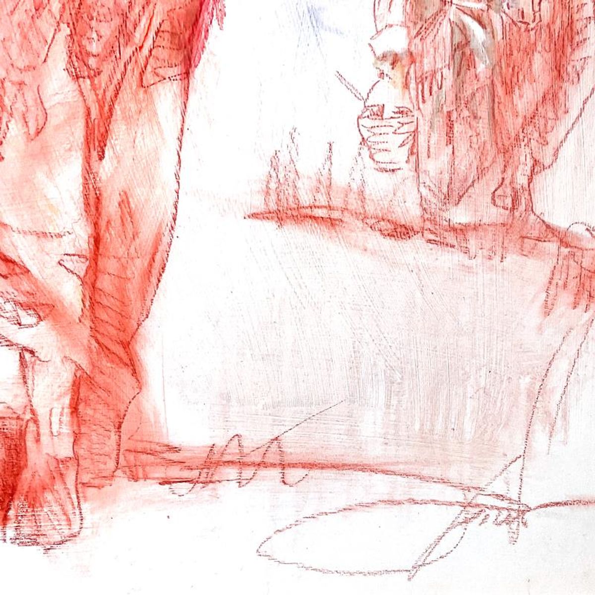 Pino (1939-2010), "Seaside Gathering" Framed Original Oil Painting on Board, Hand Signed with Letter of Authenticity.