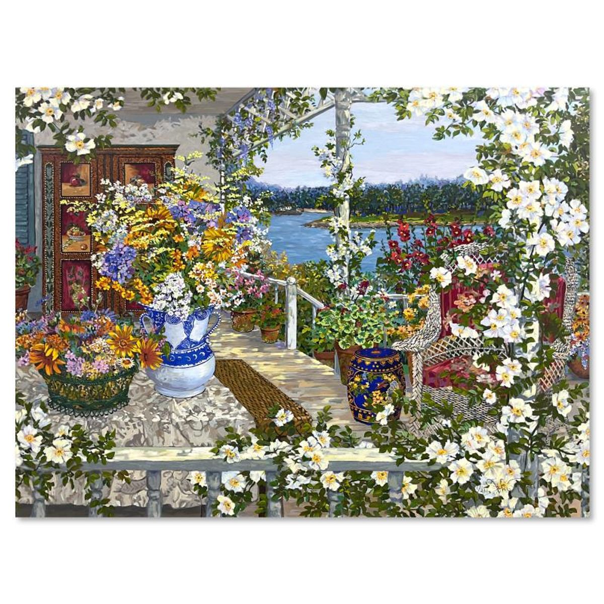 John Powell, "Blue Hill Bay" Limited Edition Printer's Proof on Canvas, Numbered 21/21 and Hand Signed with Letter of Authenticity.