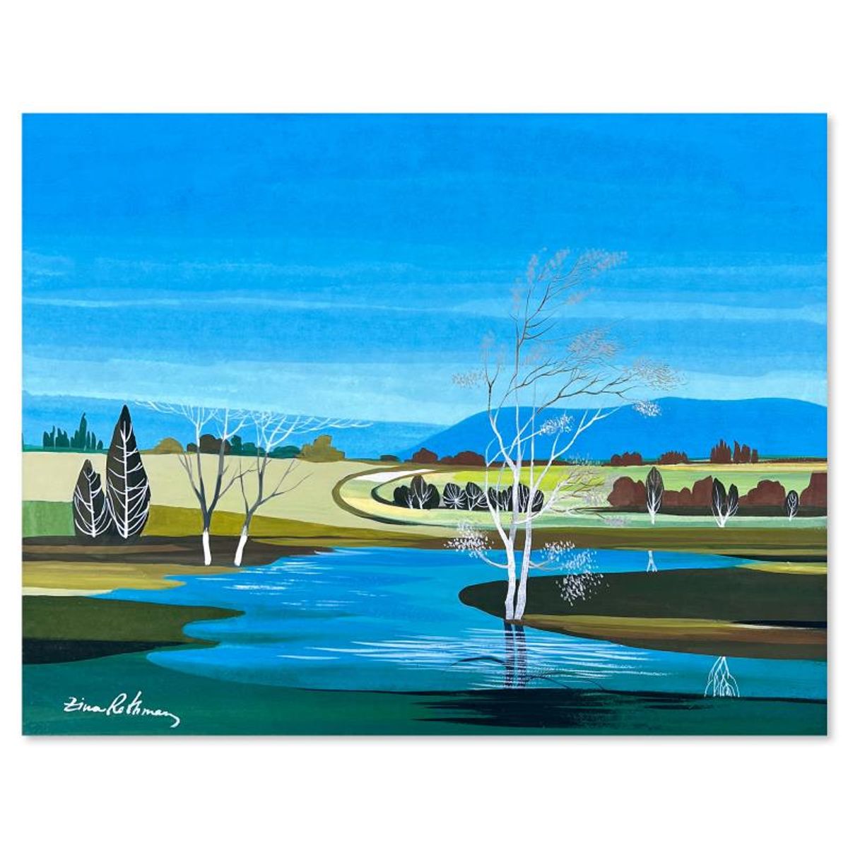 Zina Roitman, Hand Signed Original Painting with Letter of Authenticity.