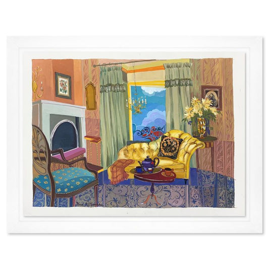 Zina Roitman, Framed Hand Signed Original Painting with Letter of Authenticity.