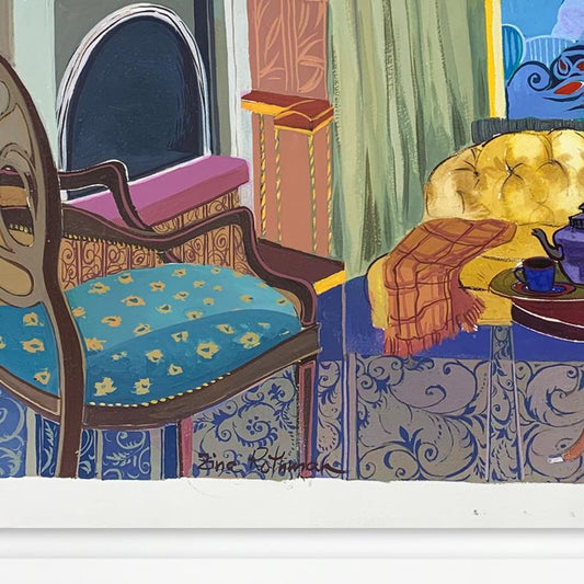 Zina Roitman, Framed Hand Signed Original Painting with Letter of Authenticity.