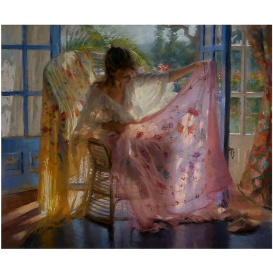 Vicente Romero, "Joy" Hand Signed Limited Edition Giclee on Canvas with Certificate of Authenticity.