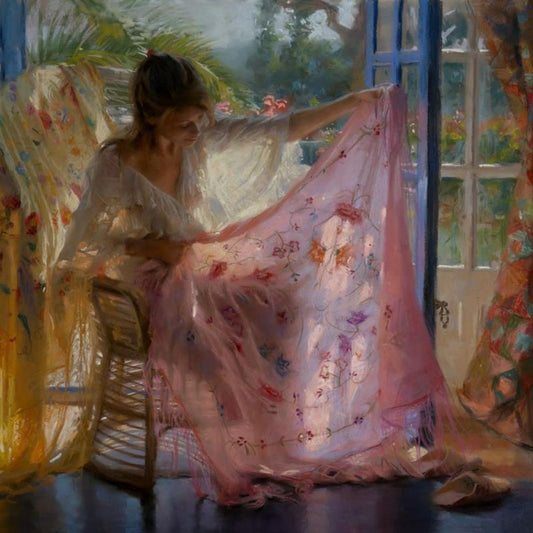 Vicente Romero, "Joy" Hand Signed Limited Edition Giclee on Canvas with Certificate of Authenticity.