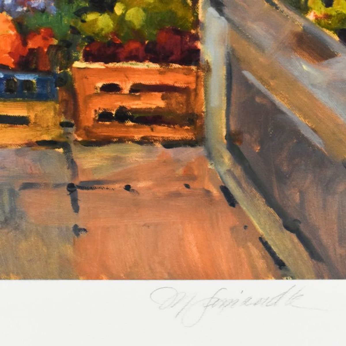 Marilyn Simandle, "Cobblestone Village" Limited Edition, Numbered and Hand Signed with Letter of Authenticity.