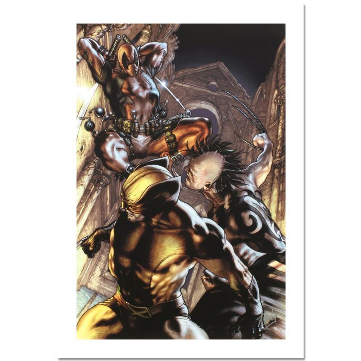 Stan Lee Signed, Marvel Comics AP Limited Edition Canvas "Wolverine: Origins #25" with Certificate of Authenticity.