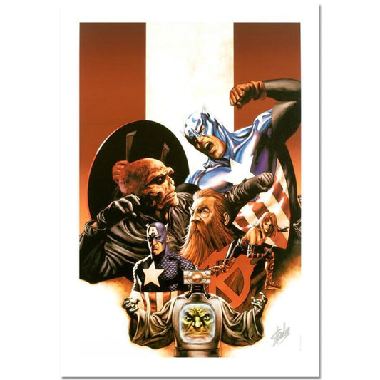 Stan Lee Signed, Marvel Comics "Captain America #42" Limited Edition Canvas, Numbered 2/10 with Certificate of Authenticity.