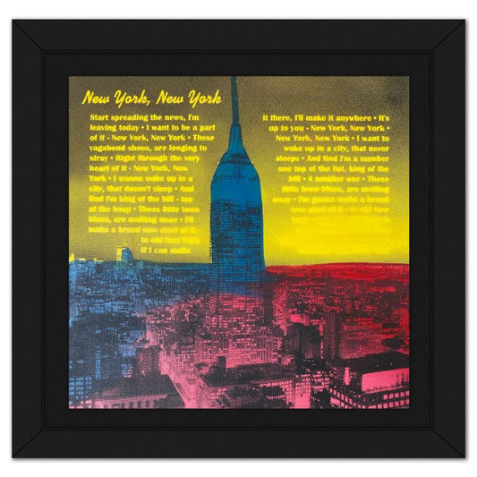 Steve Kaufman (1960-2010), "NY NY" Framed Hand Pulled Limited Edition Silscreen, Numbered AP 9/50 Inverso and Hand Signed with Letter of Authenticity