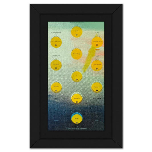 Steve Kaufman (1960-2010), "Kabbalah the Whole Person" Framed Hand Embellished Limited Edition Silscreen, Numbered 19/50 Inverso and Hand Signed with Letter of Authenticity