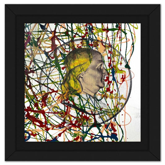 Steve Kaufman (1960-2010), "Ben Half Dollar" Framed Hand Embellished Limited Edition Silscreen, Numbered 17/50 Inverso and Hand Signed with Letter of Authenticity
