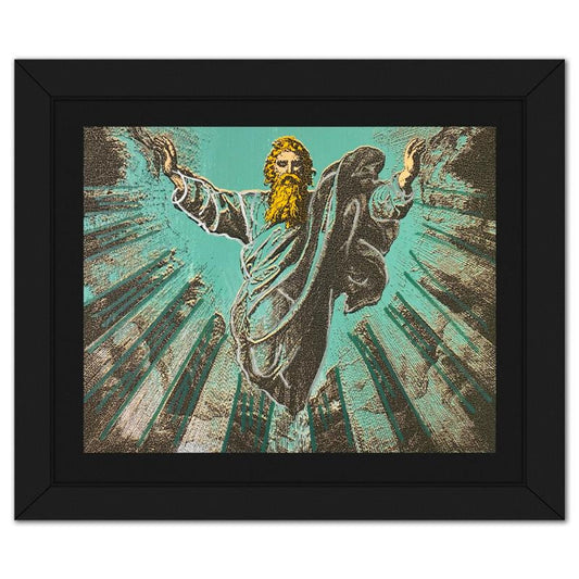 Steve Kaufman (1960-2010), "The Creation" Framed Hand Embellished Limited Edition Silscreen, Numbered 20/50 Inverso and Hand Signed with Letter of Authenticity