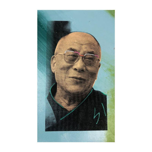 Steve Kaufman (1960-2010) "Dali Lama" Hand Signed and Numbered Limited Edition Hand Pulled silkscreen mixed media on Canvas with LOA.