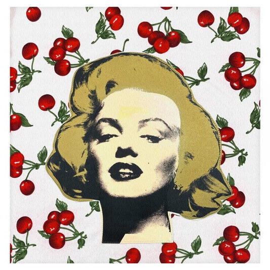 Steve Kaufman (1960-2010), "Marilyn Monroe" Hand Embellished Limited Edition Silkscreen Mixed Media on Canvas and Fabric, Numbered 2/99 and Hand Signed with LOA.