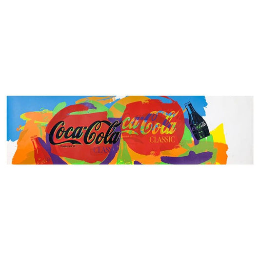 Steve Kaufman (1960-2010) "Coca-Cola Tops" Hand Signed Limited Edition Hand Pulled silkscreen Mixed Media on Canvas with LOA.