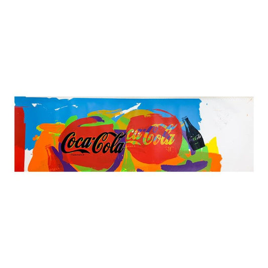 Steve Kaufman (1960-2010) "Coca-Cola Tops" Hand Signed and Numbered Limited Edition Hand Pulled silkscreen mixed media on Canvas with LOA.