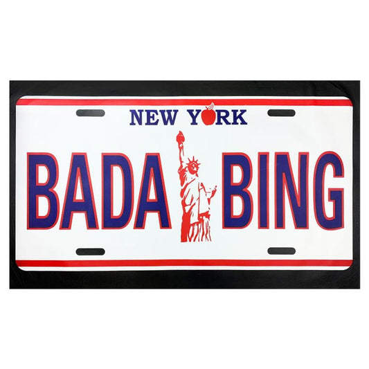 Steve Kaufman (1960-2010) "BADA BING" Hand Signed Limited Edition Hand Pulled silkscreen Mixed Media on Canvas with LOA.