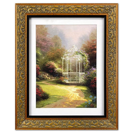 Thomas Kinkade (1958-2012), "Lilac Gazebo" Framed Limited Edition Lithograph, Numbered and Signed with Letter of Authenticity