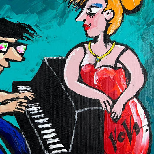Vova, Hand Signed Original Painting on Canvas with letter of Authenticity.