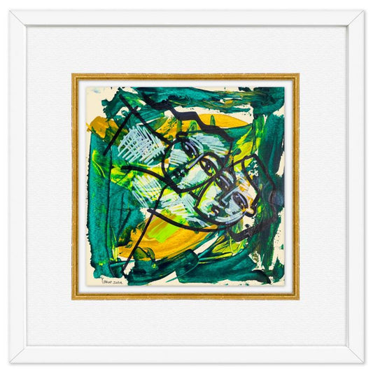 Yuroz, Framed Original Painting, Hand Signed with Letter of Authenticity.