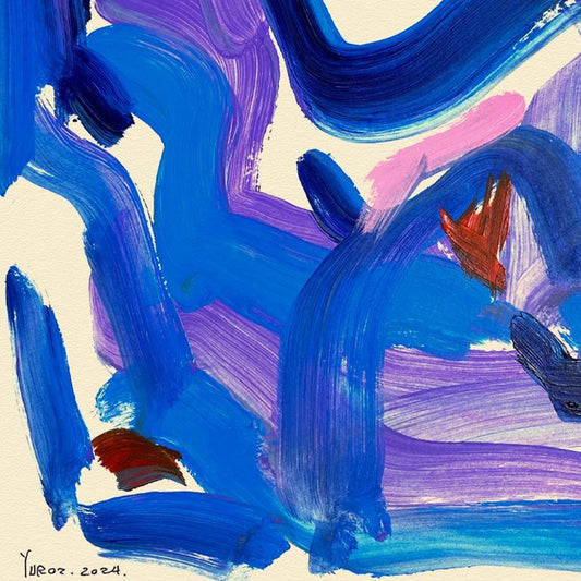 Yuroz, Framed Original Painting, Hand Signed with Letter of Authenticity.