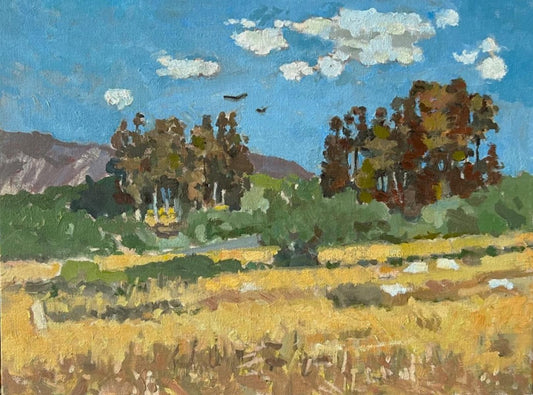 Boris Tyomkin- Original oil on board "Summer. Ojai"