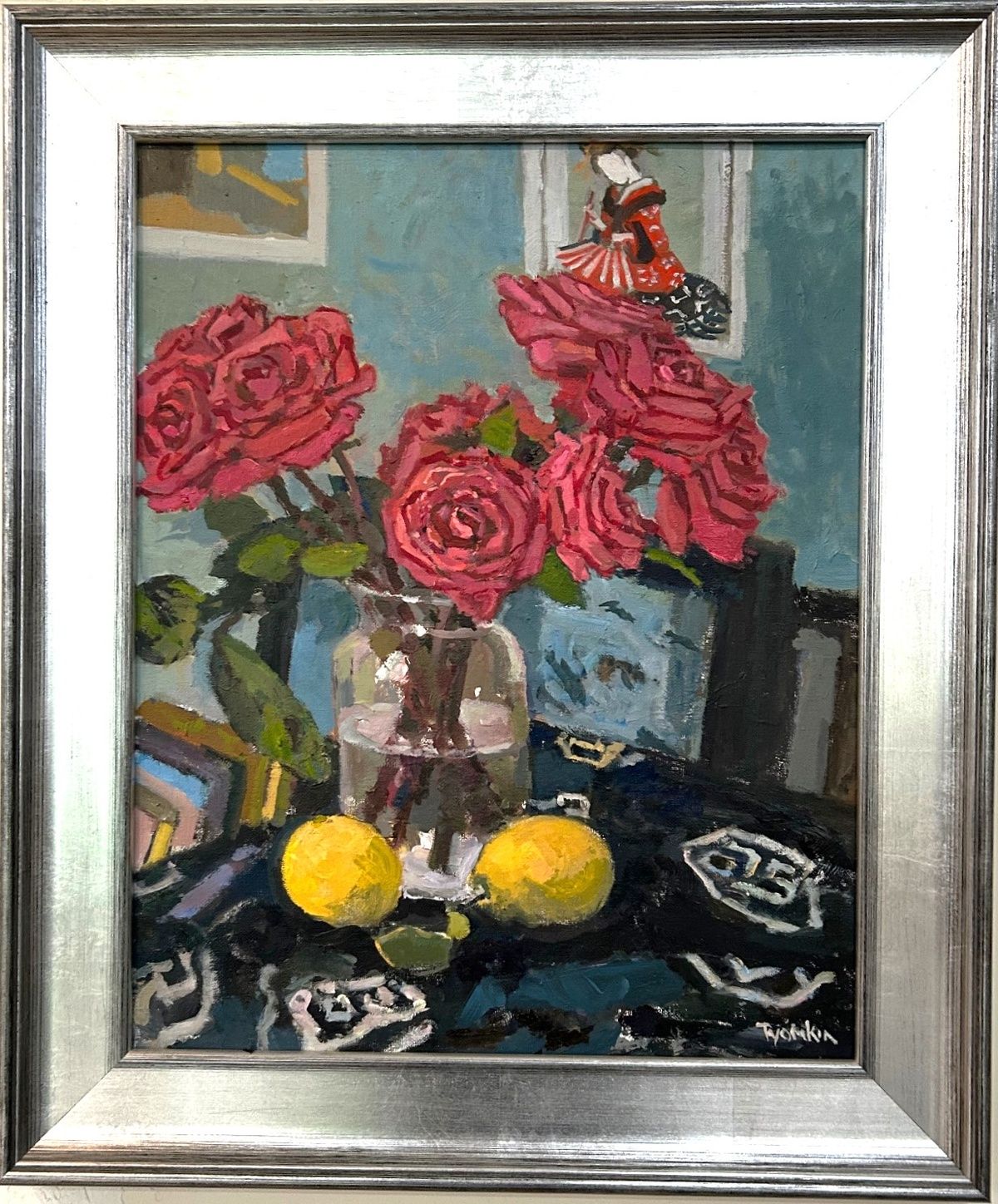 Toymkin- Oil on canvas "Roses and Lemons"