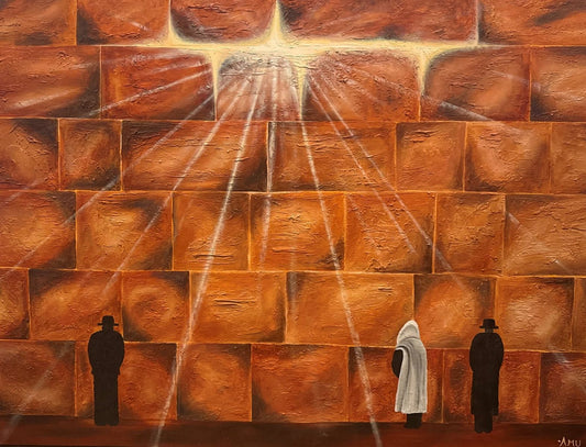 Amy Motola- Original one-of-a-kind acrylic painting on canvas "Kotel"