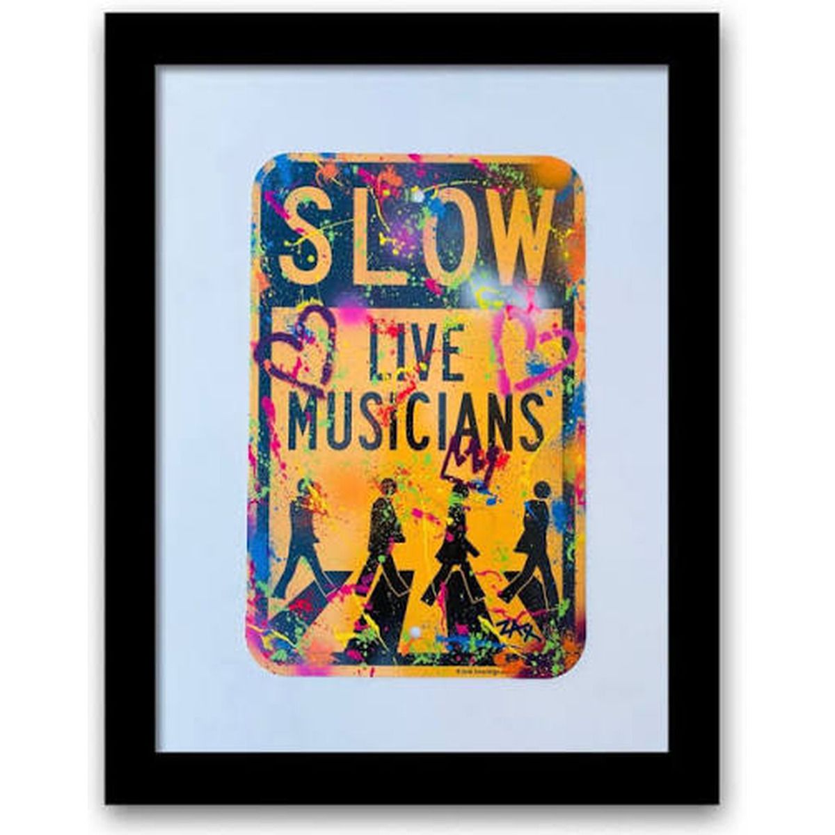 E.M. ZAX- 1/1 hand painted metal street sign