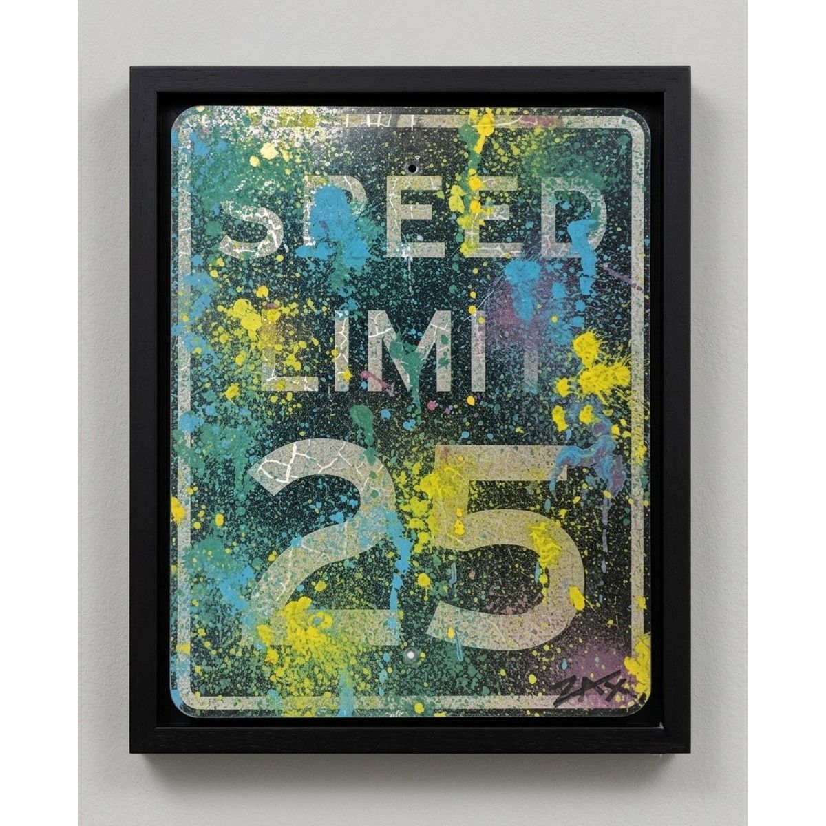 E.M. ZAX- 1/1 hand painted metal street sign