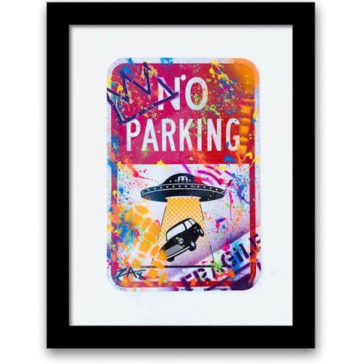 E.M. ZAX- 1/1 hand painted metal street sign