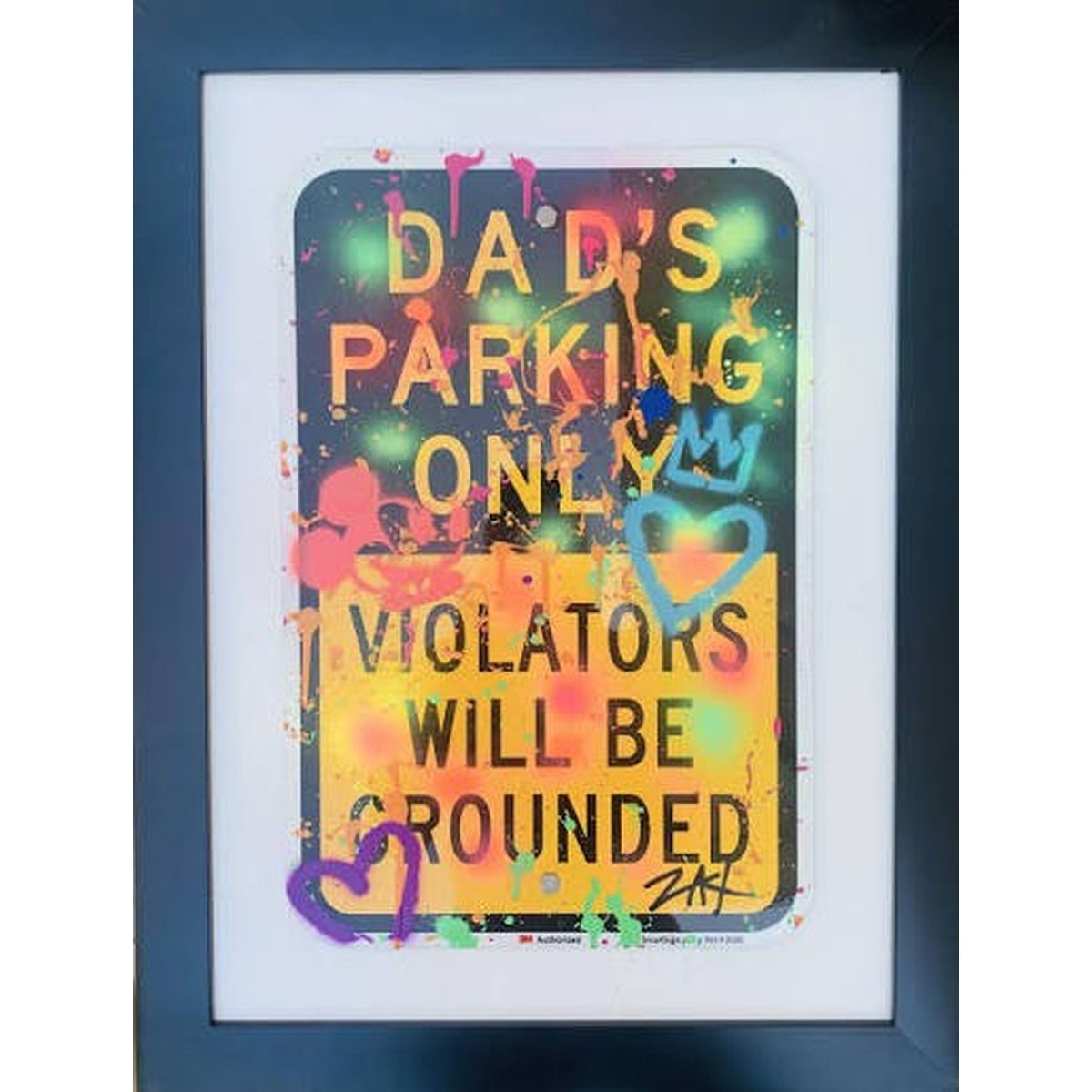 E.M. ZAX- 1/1 hand painted metal street sign