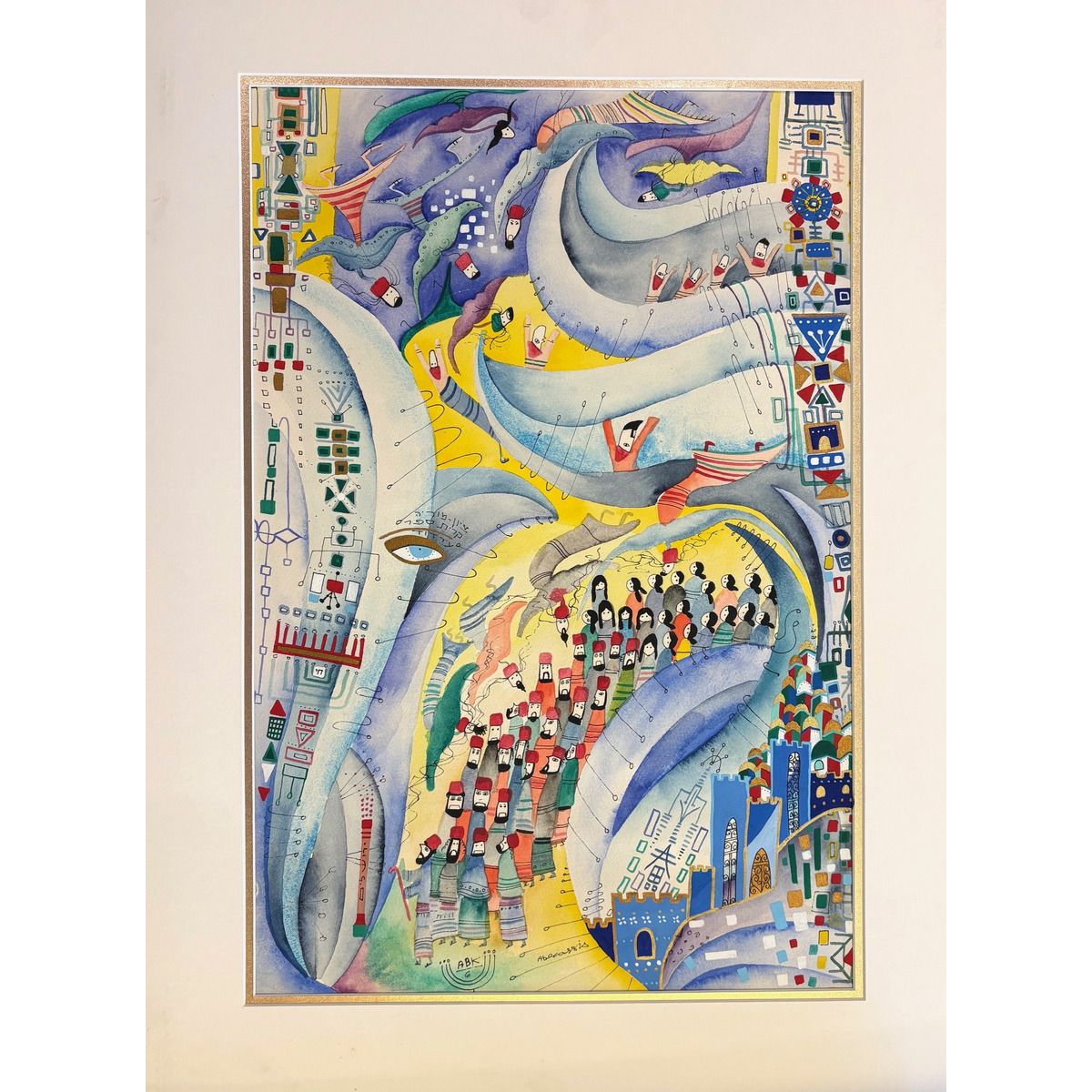 Raphael Abecassis- Original gouache painting on paper