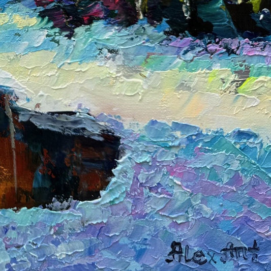 Alexander Antanenka, "February Waltz" Hand Signed Original Painting on Canvas with Letter of Authenticity.