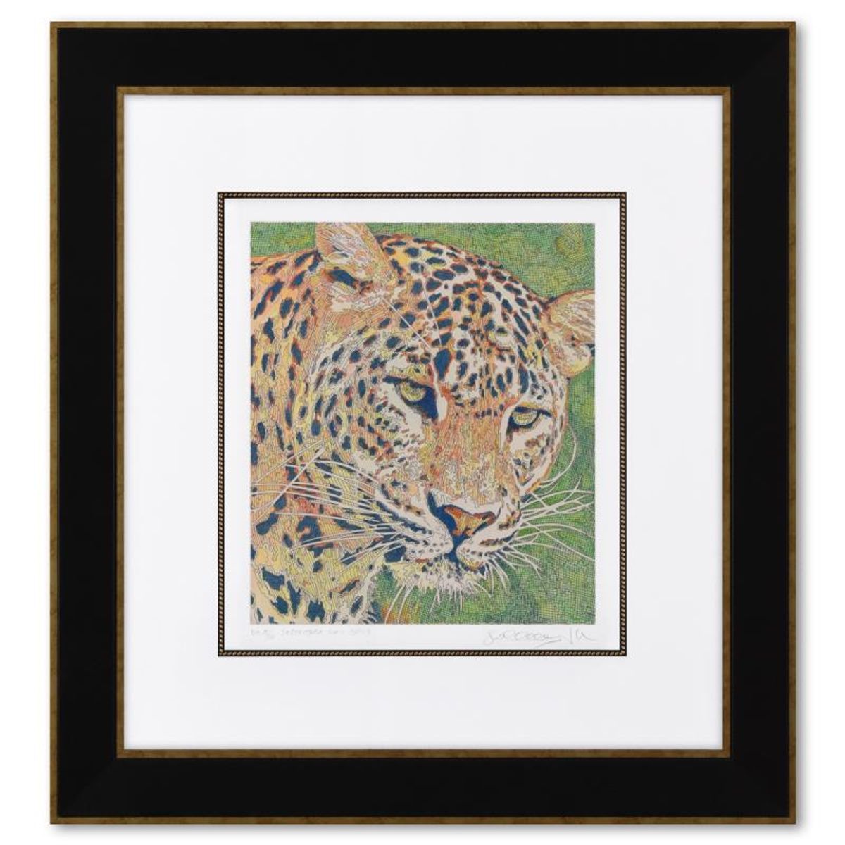 Guillaume Azoulay, "September Song" Framed Limited Edition Hand Colored Etching, EA Numbered 8/10 and Hand Signed with Letter of Authenticity