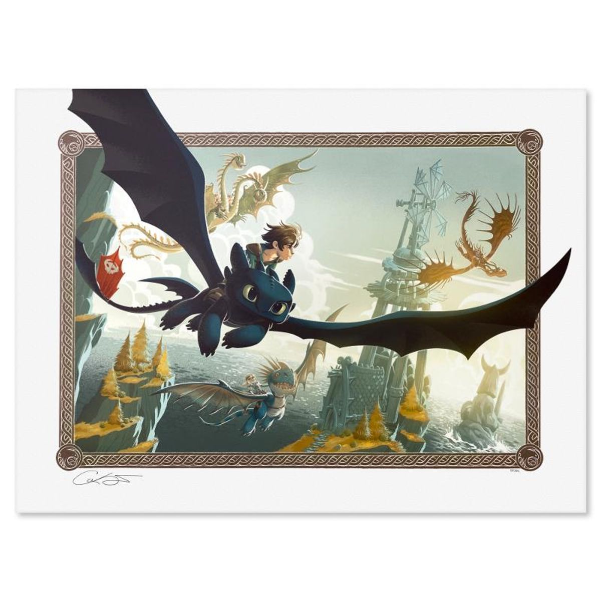 George Caltsoudas, "There Were Dragons" Limited Edition, PP Numbered 3/4 and Signed with Letter of Authenticity.