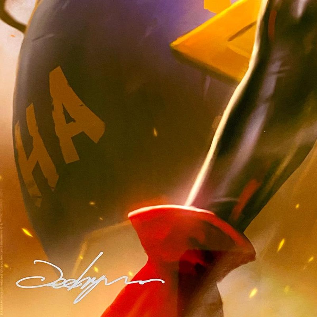 DC Comics & Heonhwa Choe, "Harley Quinn & The Joker" Limited Edition on Aluminum, PP Numbered 1/4 and Signed with Letter of Authenticity.